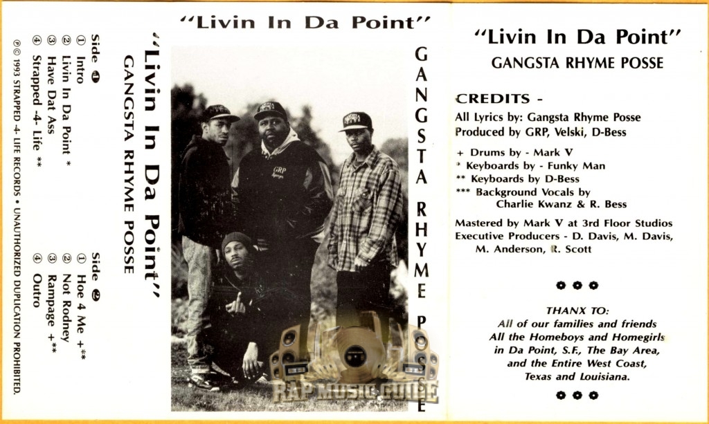 Gangsta Rhyme Posse - Livin In Da Point: Cassette Tape | Rap